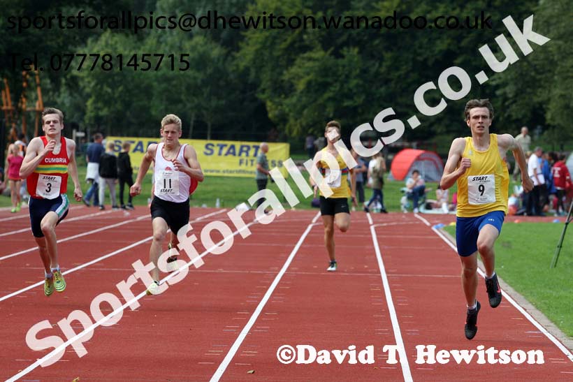 Mens 400 metres at the Northern Inter-Counties under-17s and 15s at Witton Park, Blackburn. Photo: David T. Hewitson/Sports for All Pics